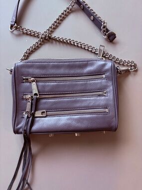 Rebecca Minkoff Plum Leather Chain Crossbody